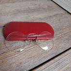Antieke "zwicker" knijpbril, in originele etui., Antiek en Kunst, Ophalen of Verzenden