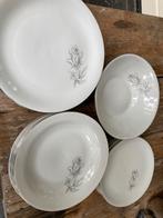 Antiek servies 6 soep/ontbijt/diner borden en een schaal, Ophalen