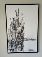 Handgeschilderd abstract schilderij met baklijst 120cmx80cm., Ophalen, Nieuw, Schilderij, 100 tot 125 cm