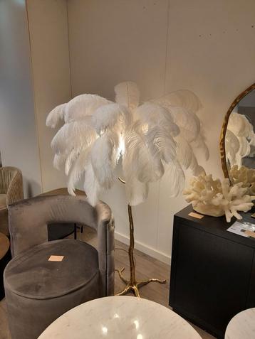 Richmond Interiors vloerlamp Burlesque goud met wit