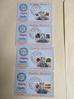 1e dag kaartjes op credit card formaat nr.1 tm 4 vervoer, Ophalen of Verzenden, Na 1940, Gestempeld