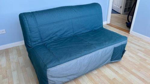 Slaapbank IKEA, Huis en Inrichting, Slaapkamer | Slaapbanken, Gebruikt, 140 cm, 190 cm of minder, Tweepersoons, Blauw, Ophalen