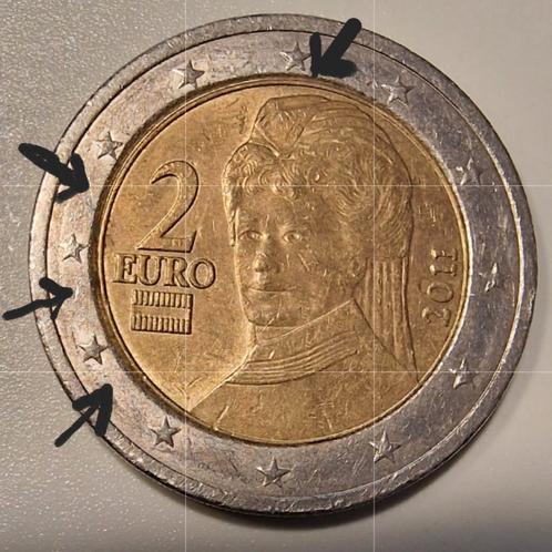 Zeldzame Oostenrijkse 2 euromunt uit 2011 Drukfout!, Postzegels en Munten, Munten | Europa | Euromunten, 2 euro, Oostenrijk, Ophalen of Verzenden