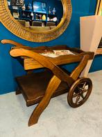 Antieke eiken serveerwagen theewagen, Ophalen