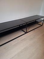 TV meubel zwart glas vida XL 2 meter, Huis en Inrichting, Kasten | Televisiemeubels, Ophalen, 200 cm of meer, Minder dan 100 cm