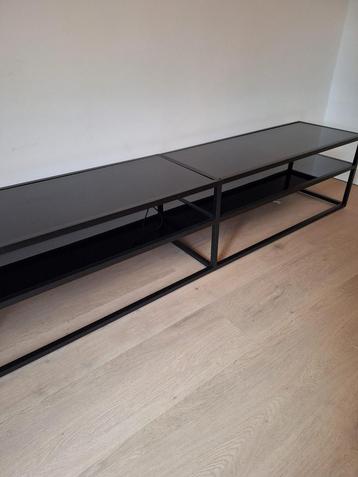 TV meubel zwart glas vida XL 2 meter