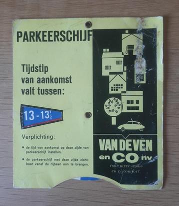 Retro Vintage Parkeerschijf van de Ven en Co beschikbaar voor biedingen