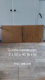 Lundia kastdeuren, Huis en Inrichting, Kasten | Wandmeubels, Minder dan 100 cm, Minder dan 150 cm, Gebruikt, Overige houtsoorten