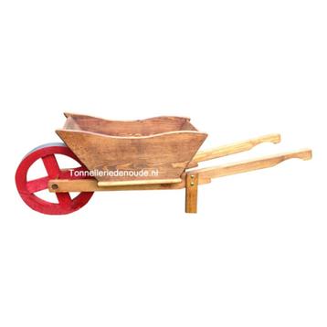 Houten kruiwagen voor in de tuin met wiel verrijdbaar NIEUW beschikbaar voor biedingen