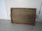 Riviera Maison Rattan Grote XXL Dienblad 40x60, Verzenden, Zo goed als nieuw, Rechthoekig, Overige materialen