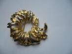 VINTAGE BROCHE GOUD MET ZILVERKLEUR, Verzenden, Overige materialen, Broche