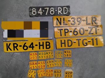 Oude nummerborden auto/ brommer beschikbaar voor biedingen