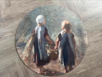 Meisjes dragen een pan van Jozef Israëls rond 100 cm beschikbaar voor biedingen