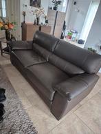 Leren bankstel: 2-zits en 3-zits, Ophalen, Gebruikt, Rechte bank, Modern