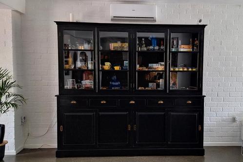 Buffetkast vitrinekast teak industrieël, Huis en Inrichting, Kasten | Buffetkasten, Zo goed als nieuw, 200 cm of meer, 25 tot 50 cm