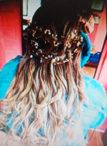 Haar extensions, Blond met Bruin, gemengd. beschikbaar voor biedingen