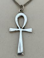 Groot zilveren Ankh kruis, Sieraden, Tassen en Uiterlijk, Ophalen of Verzenden, Zo goed als nieuw, Zilver, Kruis of Symbool