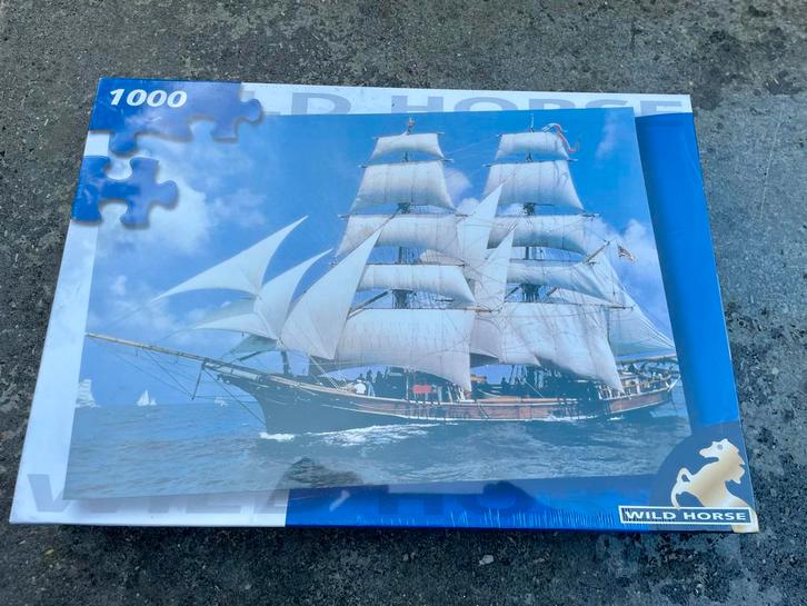 NIEUW! Wild Horse Puzzel - Zeilschip 1000 stukjes, Hobby en Vrije tijd, Denksport en Puzzels, Zo goed als nieuw, Legpuzzel, 500 t/m 1500 stukjes
