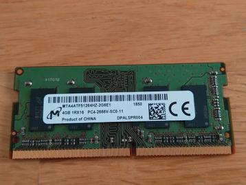Micron SO-DIMM  4GB  DDR4 PC4-2666 geheugen  beschikbaar voor biedingen