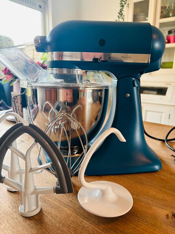 KitchenAid Artisan Keukenmachine - Blauw, Witgoed en Apparatuur, Keukenmixers, Zo goed als nieuw, 4 liter of meer, 3 snelheden of meer
