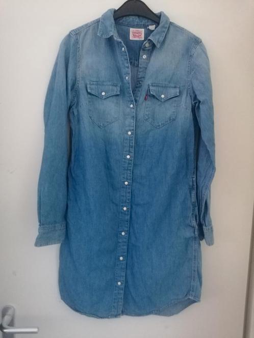 Levi's super leuke lange jeans blouse / maat S, Kleding | Dames, Blouses en Tunieken, Zo goed als nieuw, Maat 36 (S), Blauw, Ophalen of Verzenden