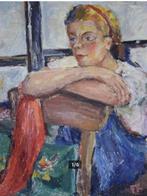 portret schilderij Fritz Kliem 1901-1981 40-50er jaren, Antiek en Kunst, Ophalen