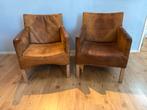 2 Van den Berg Buffel Lederen Stoelen, Huis en Inrichting, Stoelen, Gebruikt, Twee, Bruin, Leer