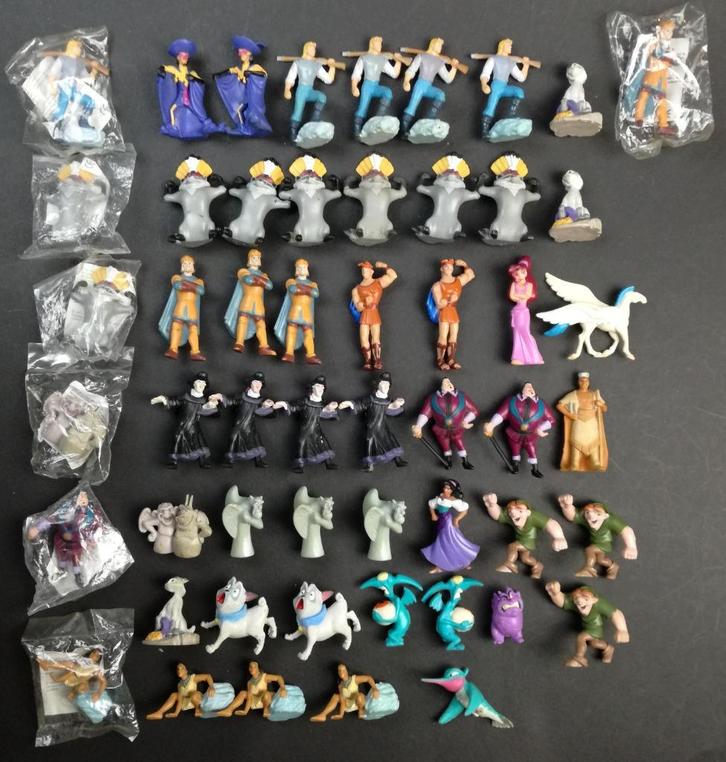 53x DISNEY Hunchback - Pocahontas - Hercules 1990's Nestlé, Verzamelen, Disney, Gebruikt, Beeldje of Figuurtje, Pocahontas of Kl. Zeemeermin