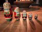Matroesjka  kerstman popjes een set van 5, Ophalen of Verzenden