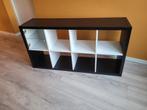 Kallax vakkenkast ikea zwart/bruin, Huis en Inrichting, Kasten | Stellingkasten, Ophalen, Gebruikt