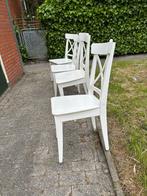 4 Witte INGOLF IKEA Stoelen, Huis en Inrichting, Stoelen, Gebruikt, Wit, Ophalen of Verzenden, Vier