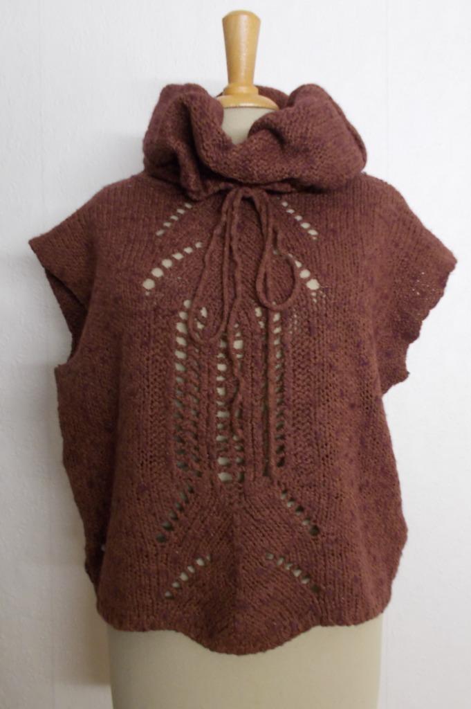 Aparte leuke bruine 50% wol mix trui/top! L, Kleding | Dames, Truien en Vesten, Zo goed als nieuw, Maat 42/44 (L), Bruin, Verzenden