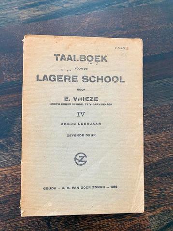 Oud Taalboek Lagere School - 1918 beschikbaar voor biedingen