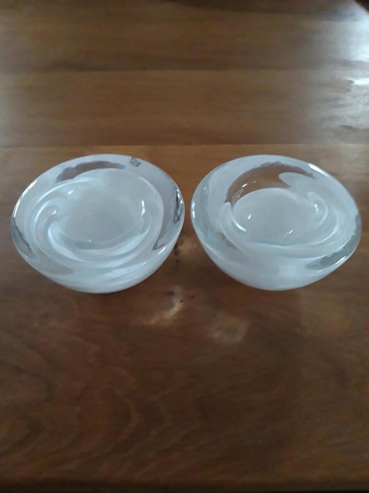 Kosta Boda Atoll waxinelicht houder.Zweden, Huis en Inrichting, Keuken | Potten en Pannen, Pot, Bus of Blik, Glas, Ophalen of Verzenden