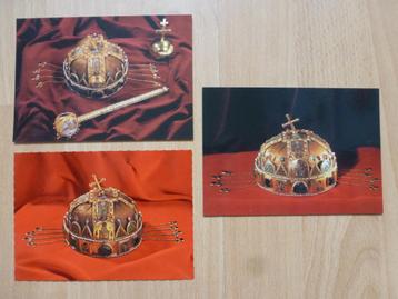 Ansichtkaart Hongarije Hongaarse kroning regalia / kroon 3x beschikbaar voor biedingen