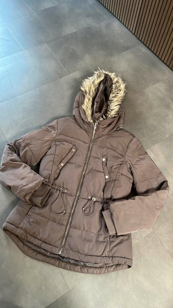H&M Divided jas – maat 40, Kleding | Dames, Jassen | Winter, Zo goed als nieuw, Maat 38/40 (M), Bruin, Ophalen