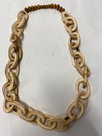 Antieke ketting kraal ringen been, Verzenden, Overige materialen, Ketting