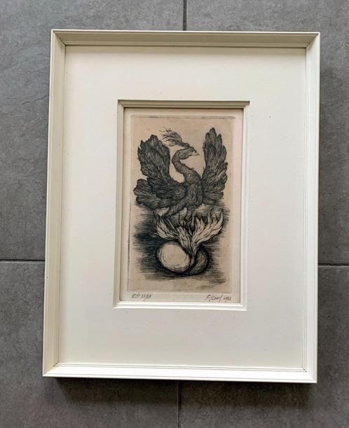 Genummerd monochrome ets litho Fred Koot 1953, Antiek en Kunst, Kunst | Etsen en Gravures, Ophalen of Verzenden