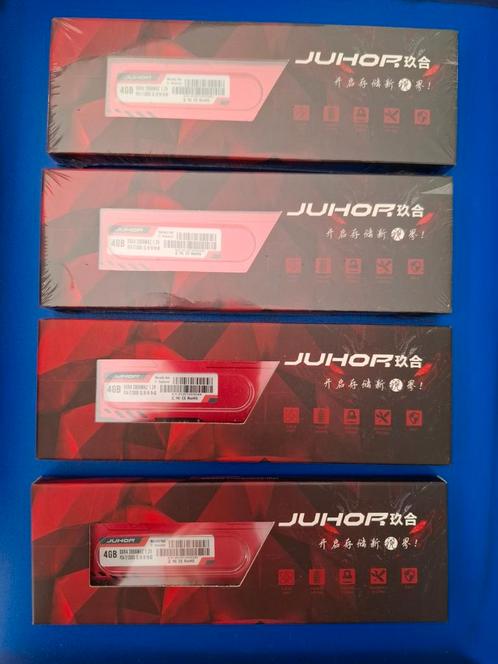 Juhor DDR4 RAM 4X 4GB 2666MHz *Nieuw*, Computers en Software, RAM geheugen, Nieuw, Desktop, 16 GB, DDR4, Ophalen of Verzenden