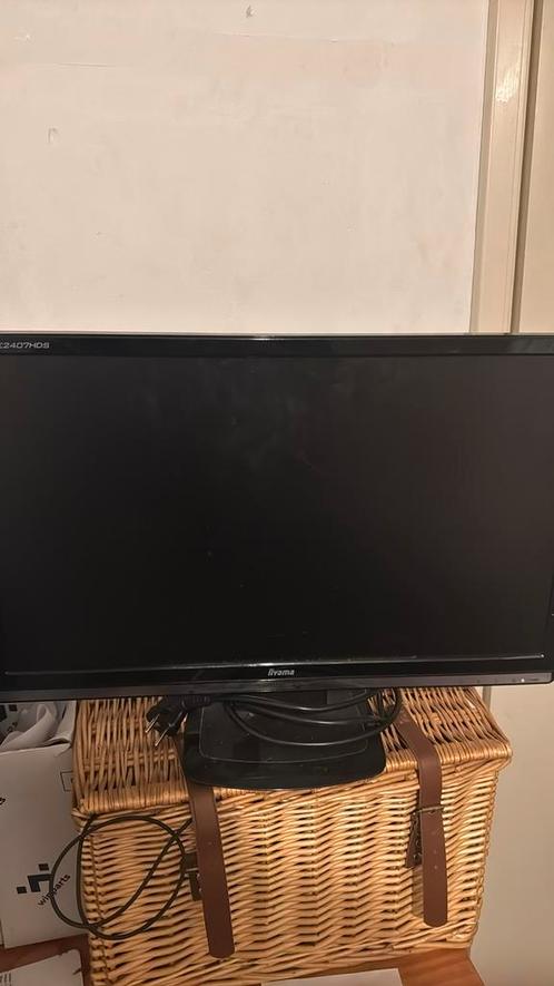 iiyama Prolite e2407hds monitor zwart, Computers en Software, Monitoren, Gebruikt, 61 t/m 100 Hz, HDMI, Gaming, Ingebouwde speakers
