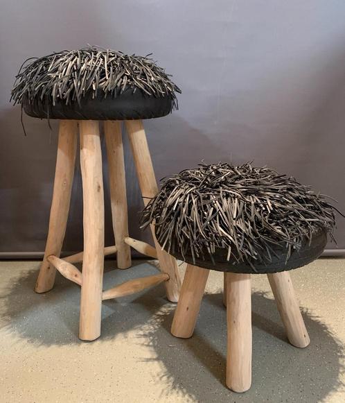Max & Luuk Borek kruk nieuw in doos Borek teak hout, Tuin en Terras, Tuinstoelen, Nieuw, Wicker, Ophalen of Verzenden