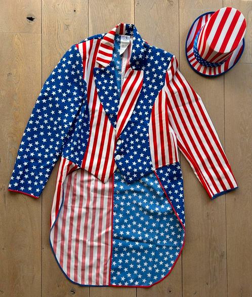 Stars & Stripes slipjas met hoed (z.g.a.n.), Kinderen en Baby's, Carnavalskleding en Verkleedspullen, Zo goed als nieuw, Meisje