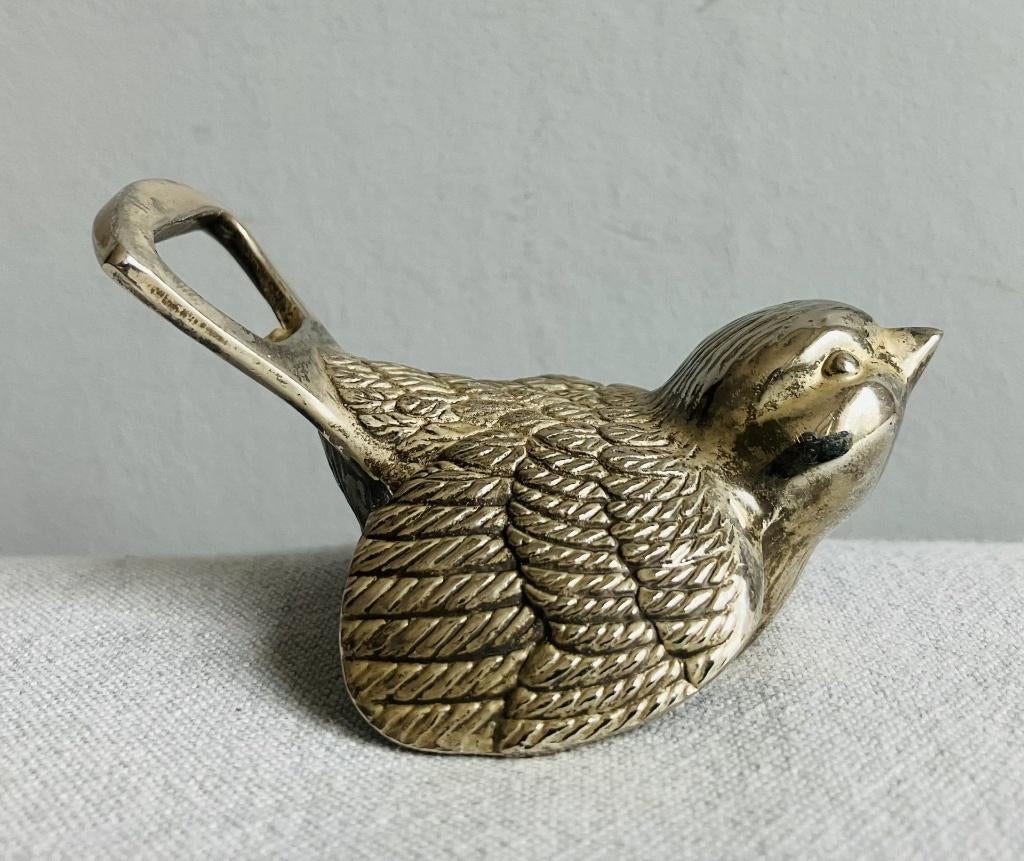 WMF vintage verzilverde flessenopener vogel mus jaren 60/70, Ophalen of Verzenden