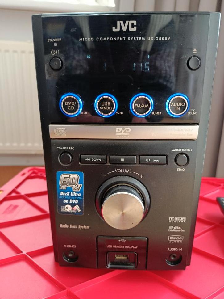 JVC UX-G500V stereo/dvd/tv set met Philips luidsprekers, Audio, Tv en Foto, Stereo-sets, Philips, Ophalen of Verzenden