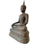 Oud Thais Boeddhabeeld in brons – Ayutthaya stijl 173, Ophalen of Verzenden, Gebruikt
