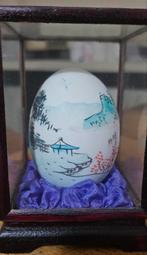 Decoratieve bol in glazen vitrine, Ophalen of Verzenden