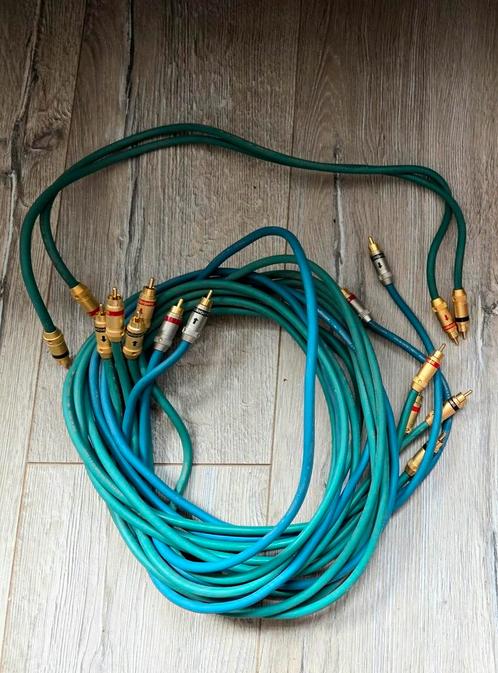 Audioquest Hyperlitz Turquoise X2 en Hyperlitz Jade rca's, Audio, Tv en Foto, Audiokabels en Televisiekabels, Gebruikt, Interlink-kabel