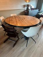 Ronde Kersenhouten Tafel - Loods5 - 150cm, Huis en Inrichting, Ophalen, Gebruikt, 100 tot 150 cm, 150 tot 200 cm