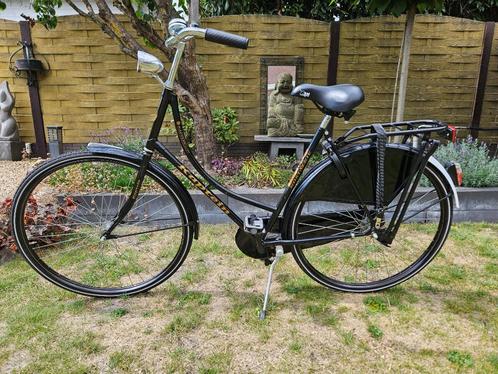 Omafiets Kaptein Deluxe Nostalgie zwart, Fietsen en Brommers, Fietsen | Dames | Omafietsen, Gebruikt, 56 cm of meer, Versnellingen