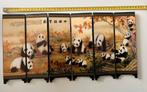 Vintage Chinese Folding Screen PANDAS, Ophalen of Verzenden